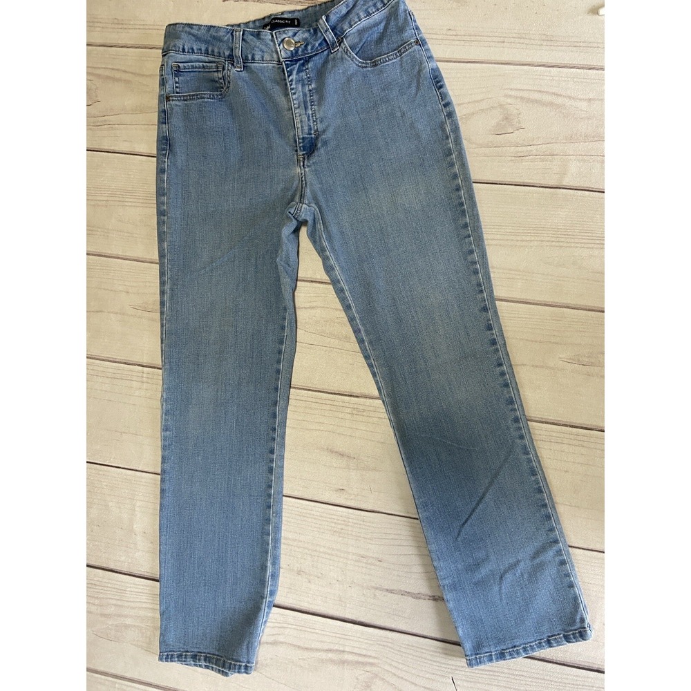 Lee Classic Fit Straight Womens Jeans Size 10 Short Blue